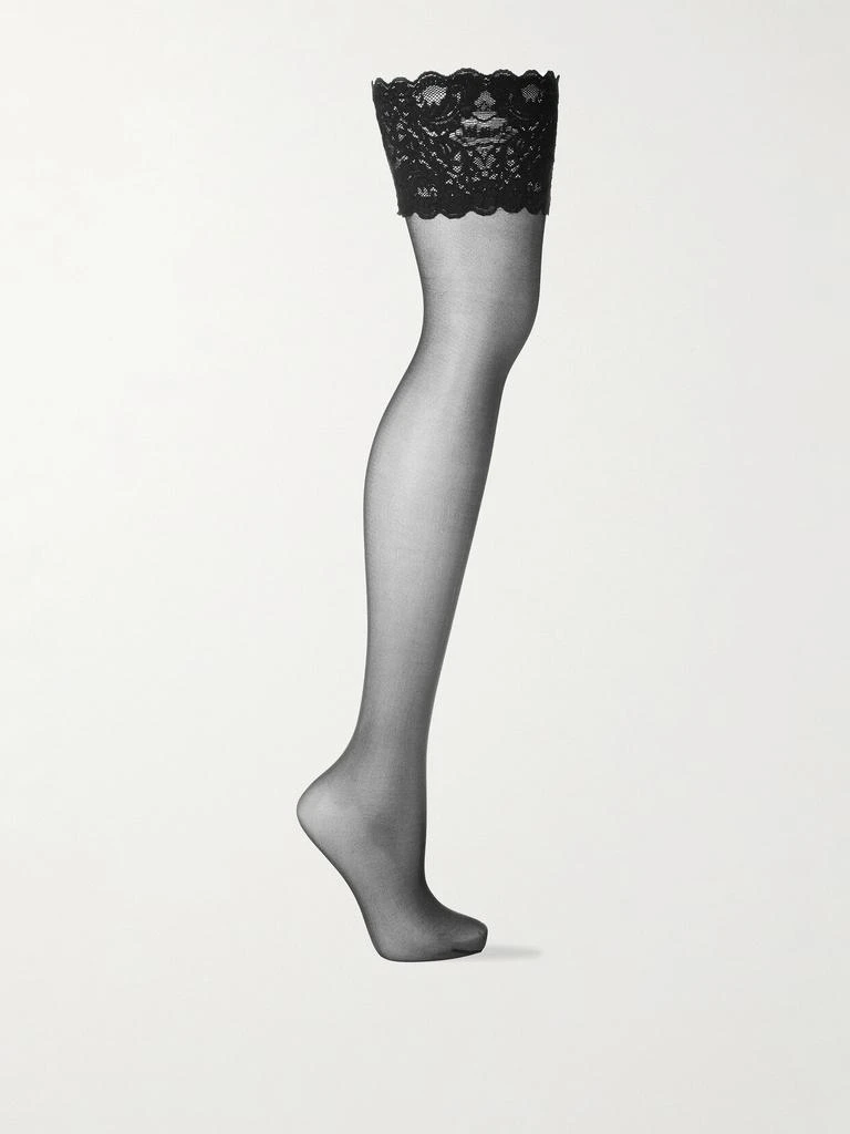 商品Wolford|Satin Touch 20 丹尼紧口长筒袜,价格¥319,第1张图片