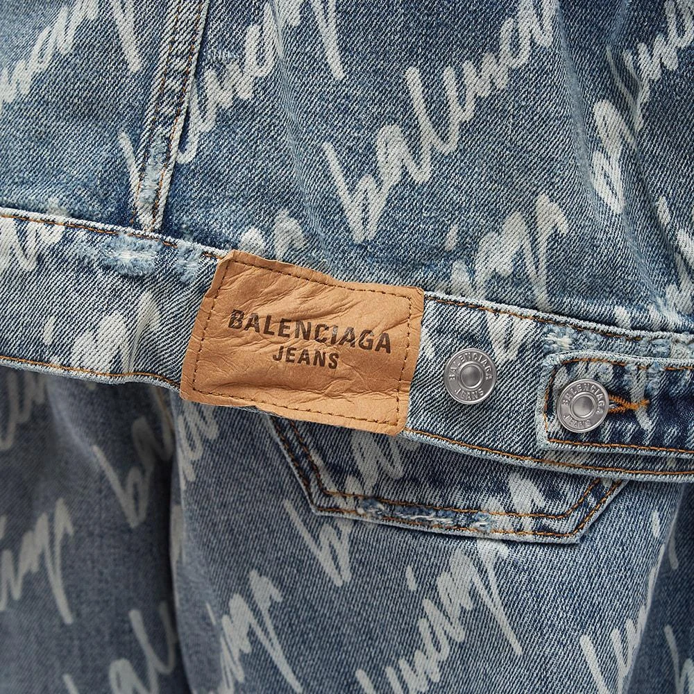 商品Balenciaga|Balenciaga Script Logo Oversized Denim Jacket,价格¥10273,第5张图片详细描述