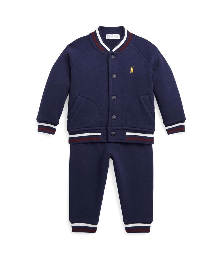 商品Ralph Lauren|Fleece Baseball Jacket & Jogger Pants Set (Infant),价格¥293,第1张图片