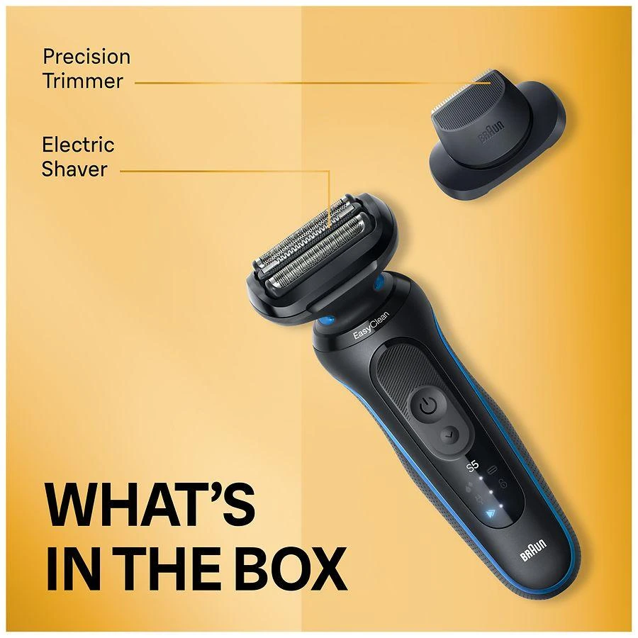 商品Braun|Electric Shaver for Men, Series 5 5118s, Wet & Dry Shave, Turbo Shaving Mode,价格¥730,第3张图片详细描述