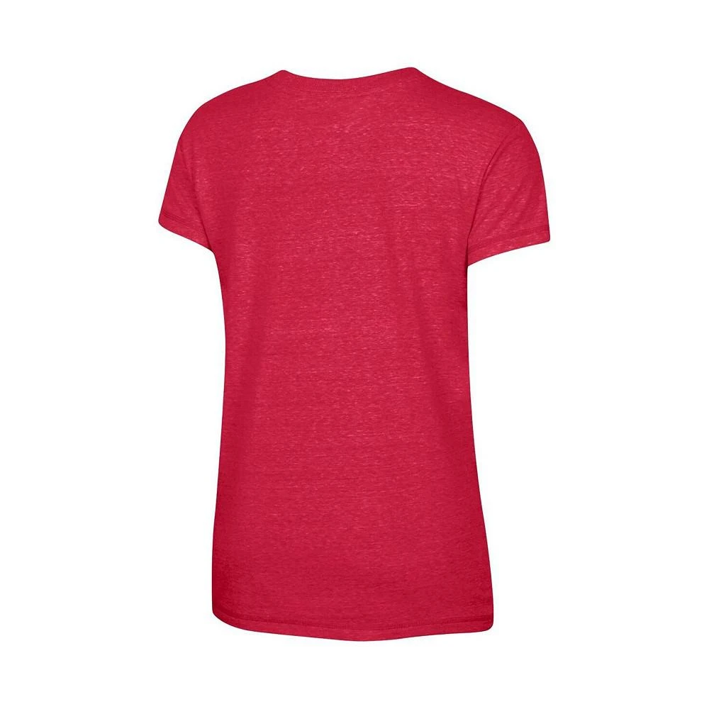 商品CHAMPION|Women's Scarlet Nebraska Huskers Vault Logo V-Neck Tri-Blend T-shirt,价格¥258,第3张图片详细描述