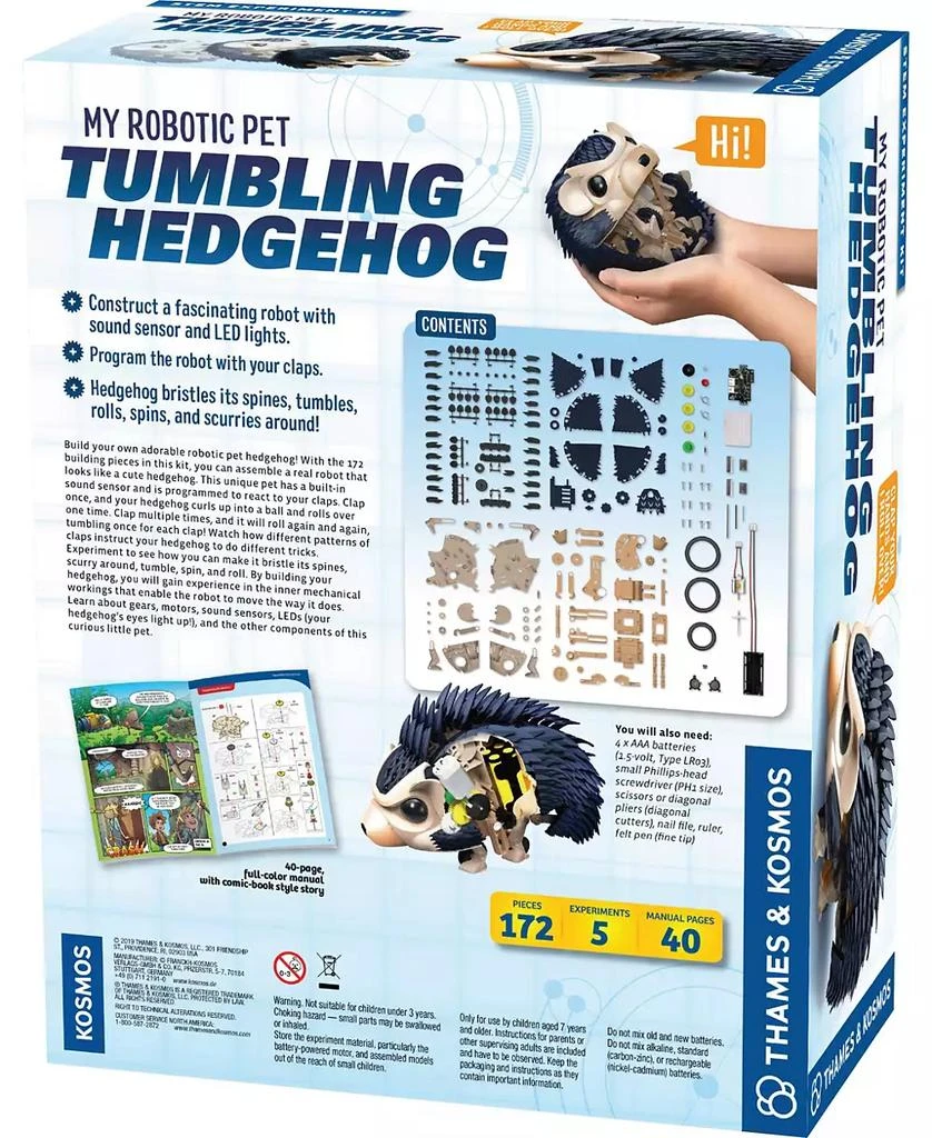 商品Thames & Kosmos|My Robotic Pet - Tumbling Hedgehog Building Kit,价格¥382,第2张图片详细描述