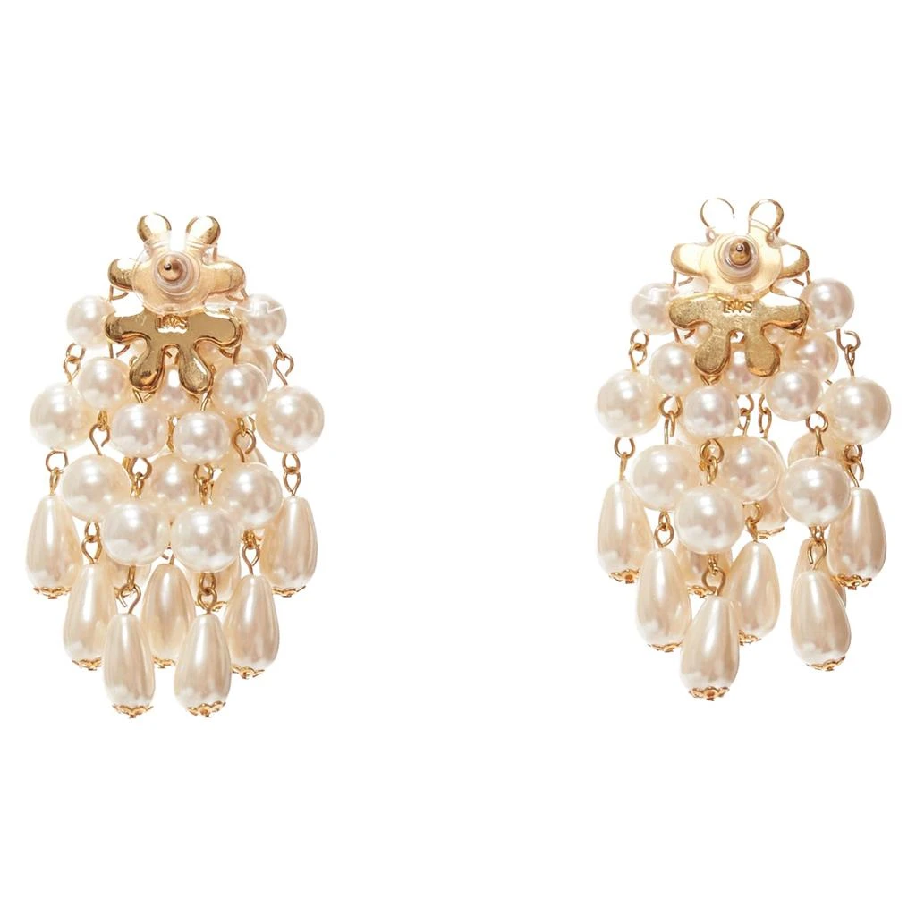 Lele Sadoughi Faux Pearl Starburst Dangling Chandelier Pin Earrings 商品