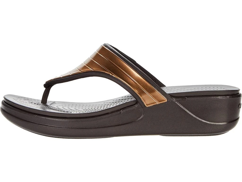 商品Crocs|Monterey Metallic Strap Wedge Flip,价格¥335,第4张图片详细描述