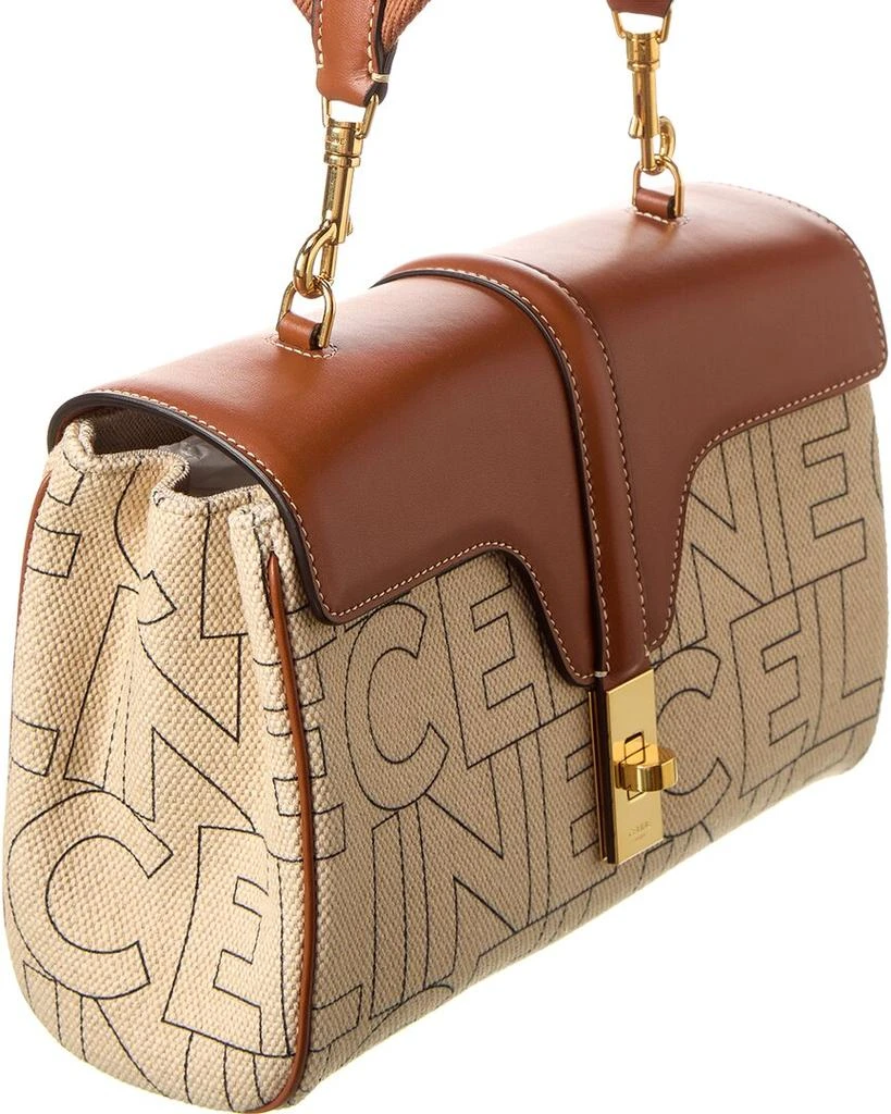 商品Celine|CELINE Teen Soft 16 Canvas & Leather Shoulder Bag,价格¥16384,第3张图片详细描述