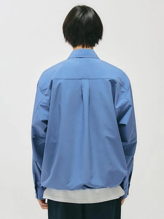 商品AREUBAN|Windbreaker Shirt Periwinkle Blue,价格¥661,第3张图片详细描述