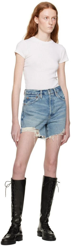 商品Re/Done|Blue 50s Cutoff Denim Shorts,价格¥1543,第4张图片详细描述