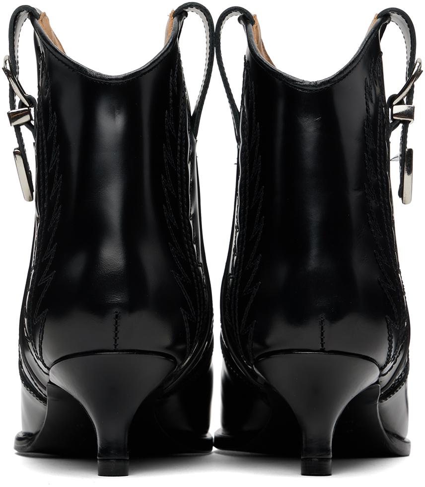 Black Western Heeled Boots商品第2张图片规格展示