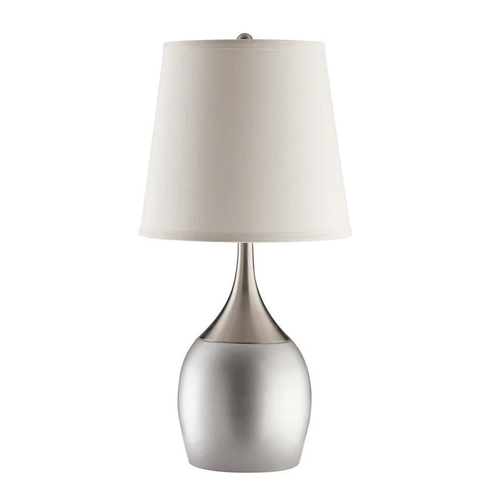 商品Coaster Co. of America|Tenya Empire Shade Table Lamps Silver and Chrome (Set of 2),价格¥1370,第1张图片