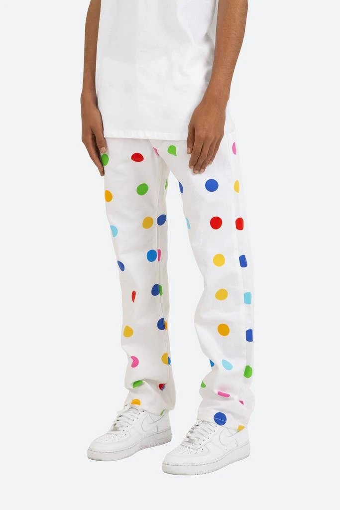 商品MNML|V290 Dot Baggy Denim - White,价格¥408,第3张图片详细描述