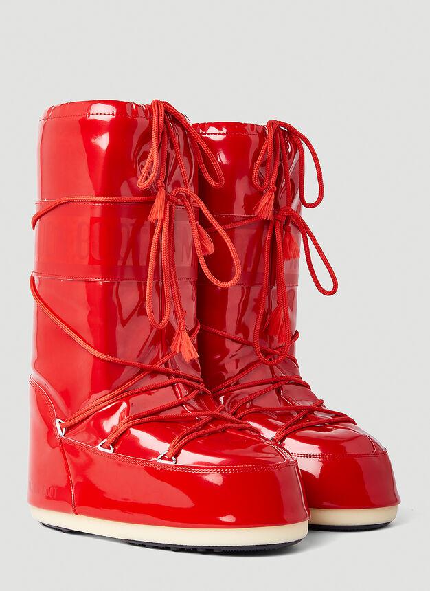 Icon Vinyl Snow Boots in Red商品第2张图片规格展示
