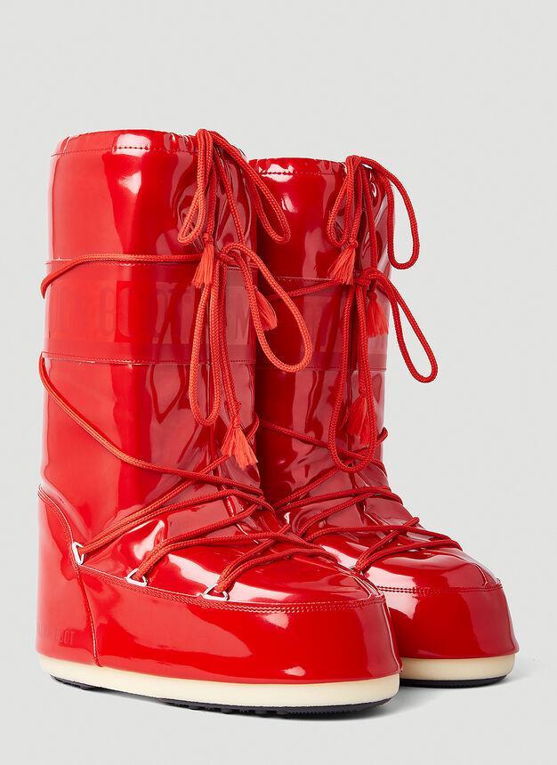 商品Moon Boot|Icon Vinyl Snow Boots in Red,价格¥1399,第4张图片详细描述