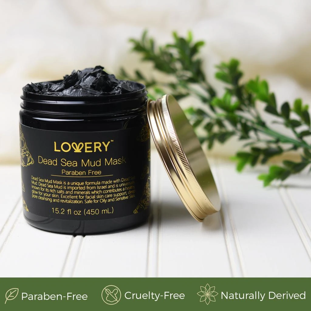 商品Lovery|Dead Sea Mud Mask with Lavender Extract, Shea Butter, Jojoba Oil & Vitamin E,价格¥282,第2张图片详细描述