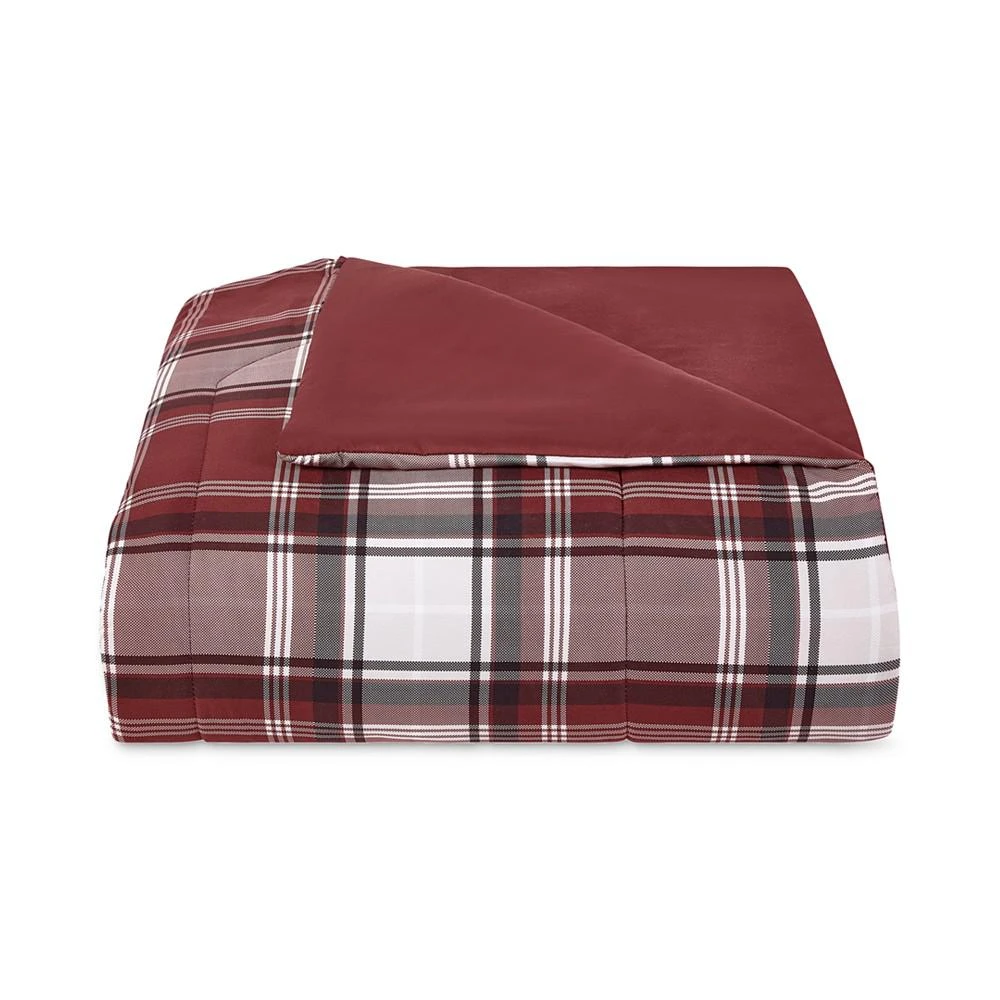 Red Oxford Plaid 8 Piece Reversible Comforter Set, Created for Macy's 商品