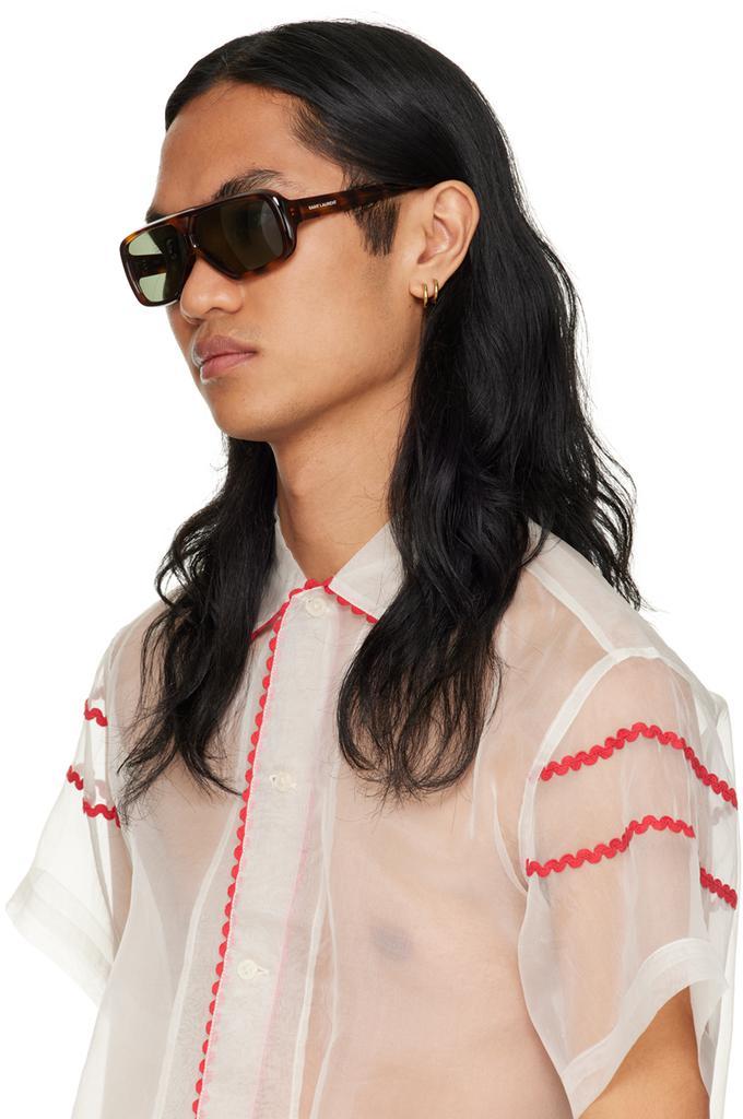 商品Yves Saint Laurent|Tortoiseshell SL 569 Sunglasses,价格¥2897,第6张图片详细描述