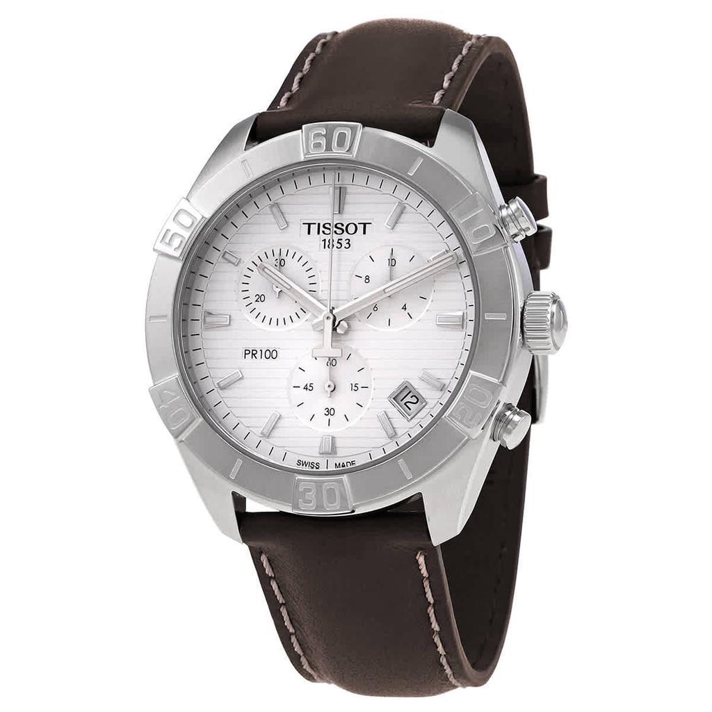 商品Tissot|Tissot Chronograph Quartz Silver Dial Mens Watch T101.617.16.031.00,价格¥1870,第1张图片