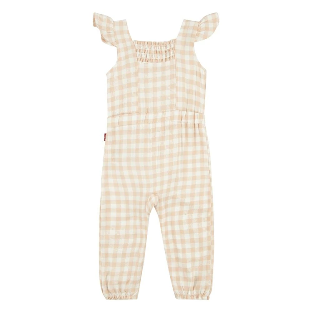 商品Levi's|Baby Girls Smocked Sleeveless Jumpsuit,价格¥81,第2张图片详细描述