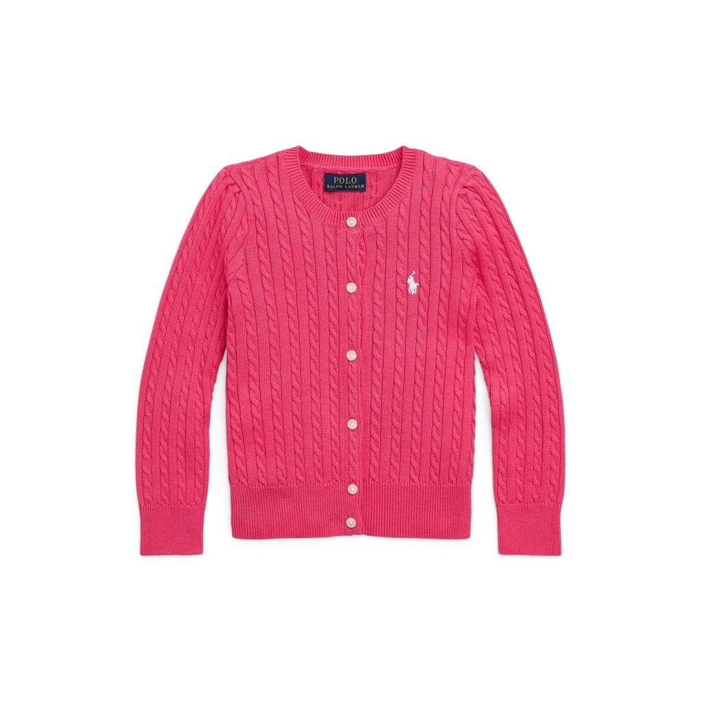 商品Ralph Lauren|Mini-Cable Cotton Cardigan (Little Kid/Big Kid),价格¥228,第1张图片