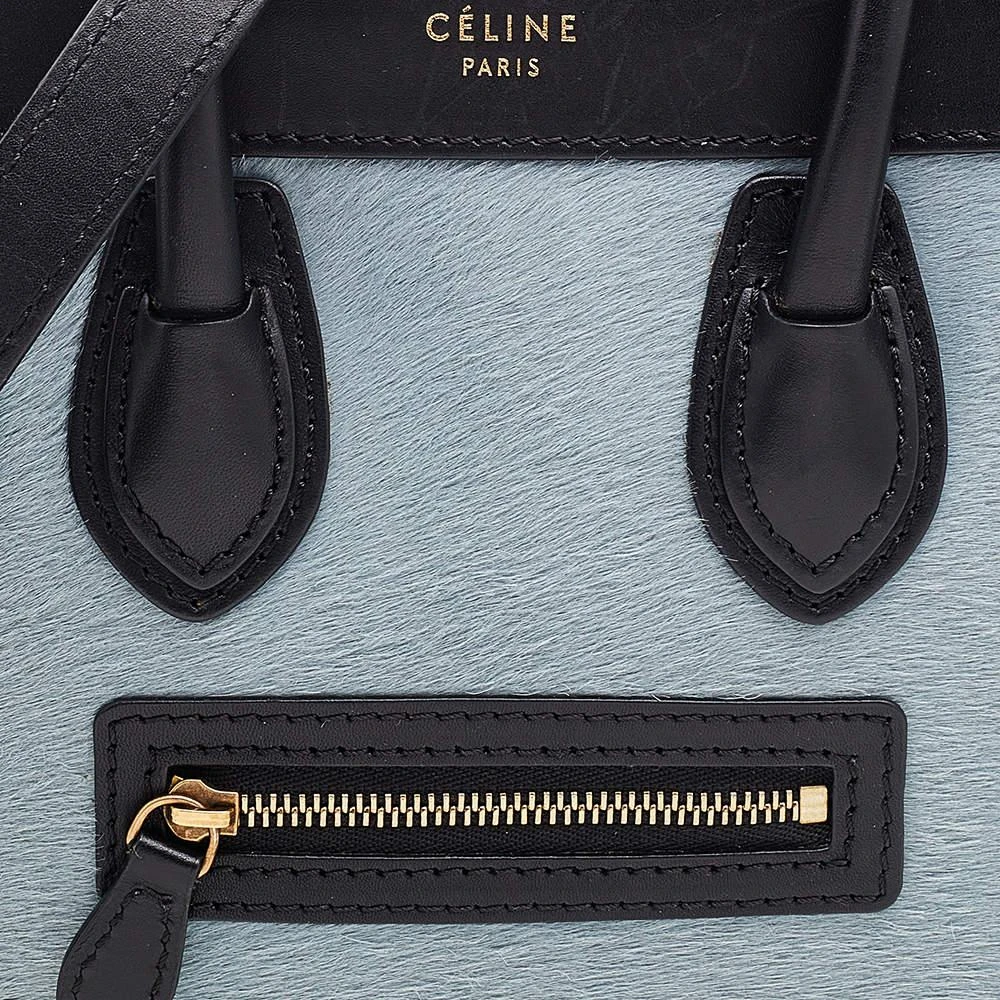 商品[二手商品] Celine|Celine Tricolor Calf Hair and Leather Nano Luggage Tote,价格¥4384,第5张图片详细描述