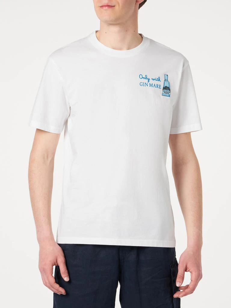 商品Mc2 Saint Barth|Man Cotton T-shirt With Only With Gin Mare Embroidery | Gin Mare Special Edition,价格¥849,第1张图片