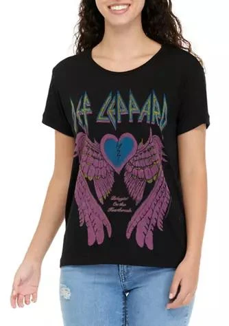 商品Chaser|Womens Short Sleeve Def Leppard Graphic T Shirt,价格¥123,第1张图片