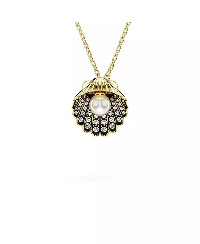 商品Swarovski|Crystal Swarovski Imitation Pearl, Shell, White, Gold-Tone Idyllia Y Pendant Necklace,价格¥1474,第3张图片详细描述