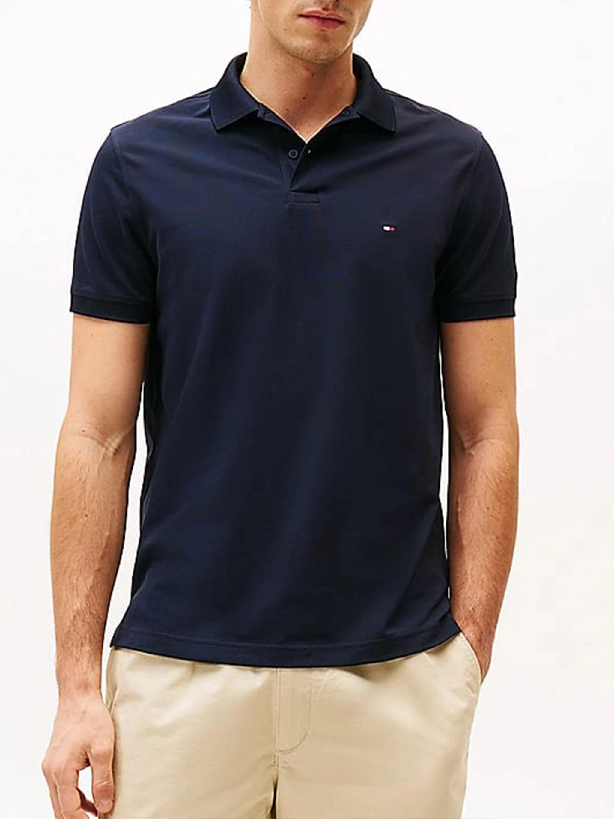 商品【商品预售7天】 Tommy Hilfiger|Tommy Hilfiger 男士POLO衫 MW0MW37309DW5 黑色,价格¥730,第3张图片详细描述