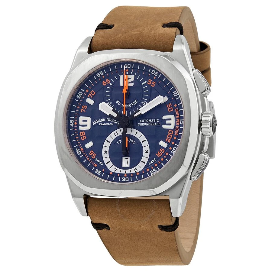 商品Armand Nicolet|JH9 Chronograph Automatic Blue Dial Men's Watch A668HAA-BO-PK4140CA,价格¥11282,第1张图片