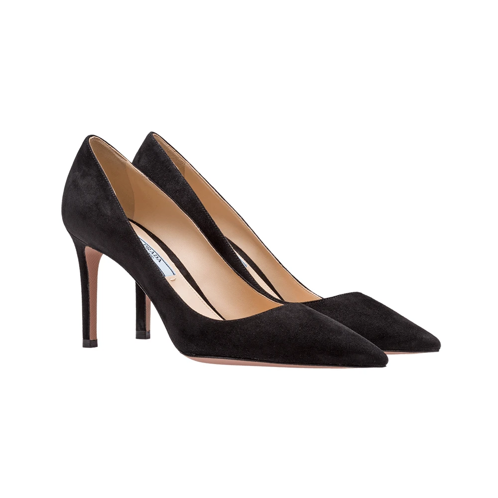 Prada 普拉达 女士黑色皮革高跟鞋 1I834I-008-F0002-F-085 商品