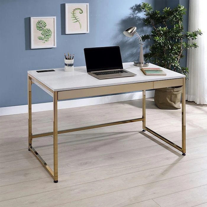 商品Sparrow & Wren|Gallway White Writing Desk with USB Ports,价格¥1774,第2张图片详细描述