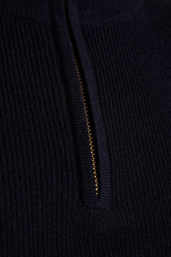 Ribbed cashmere half-zip sweater商品第4张图片规格展示