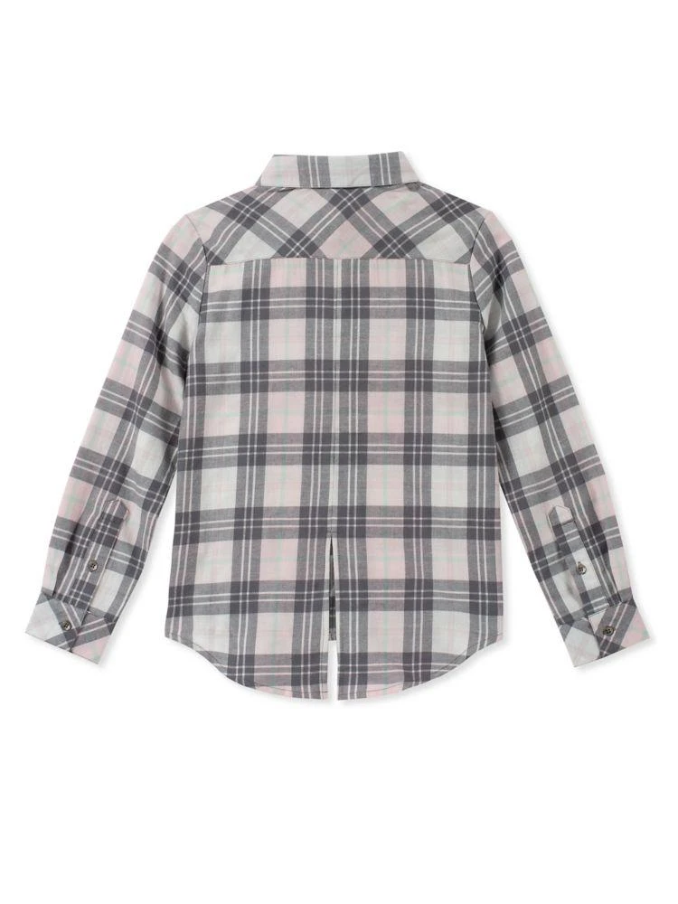 商品Calvin Klein|Girl's Cozy Plaid Shirt,价格¥68,第2张图片详细描述