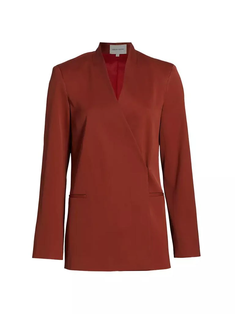 商品Loulou Studio|Satin Crossover Blazer,价格¥889,第1张图片