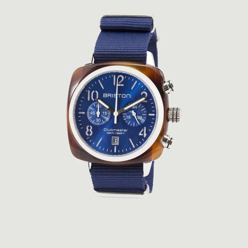 商品Briston|Clubmaster Chrono HMS Watch NATO BLEU MARINE BRISTON,价格¥2343,第1张图片