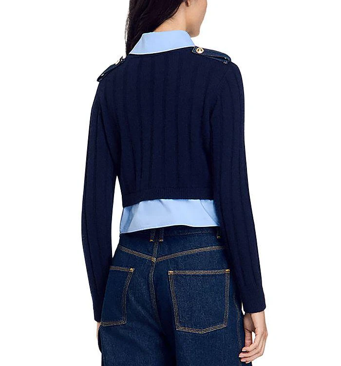 商品Sandro|Jules Layered Look Sweater,价格¥1338,第3张图片详细描述