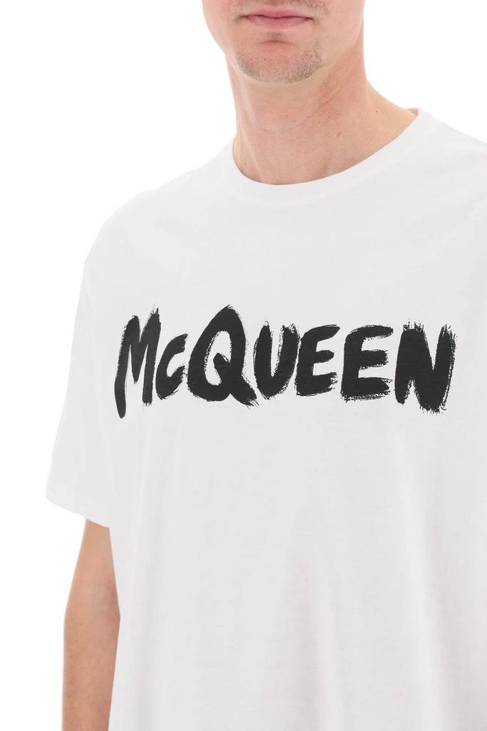 商品Alexander McQueen|McQueen Graffiti T-shirt,价格¥1661,第5张图片详细描述
