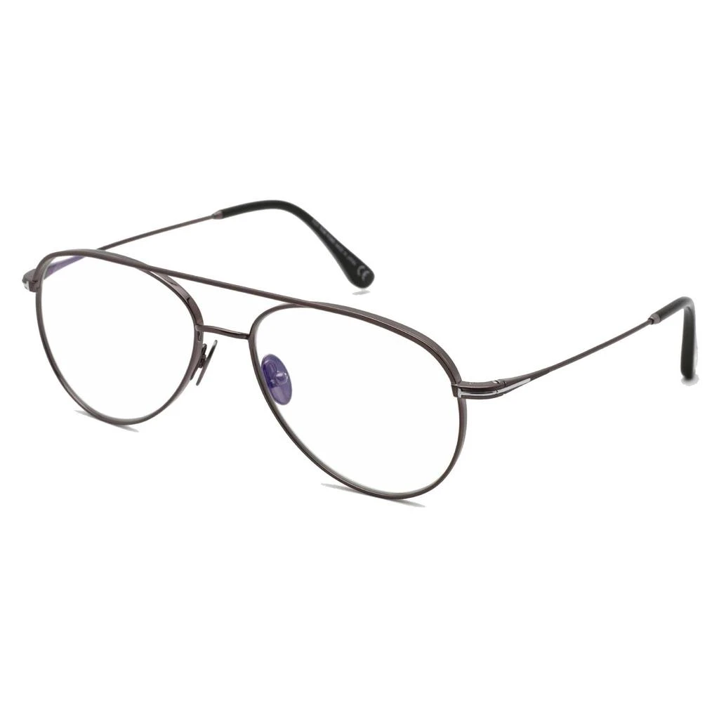 商品Tom Ford|Tom Ford Men's Eyeglasses - Shiny Gunmetal Full-Rim Pilot Metal Frame | FT5693-B 008,价格¥671,第1张图片