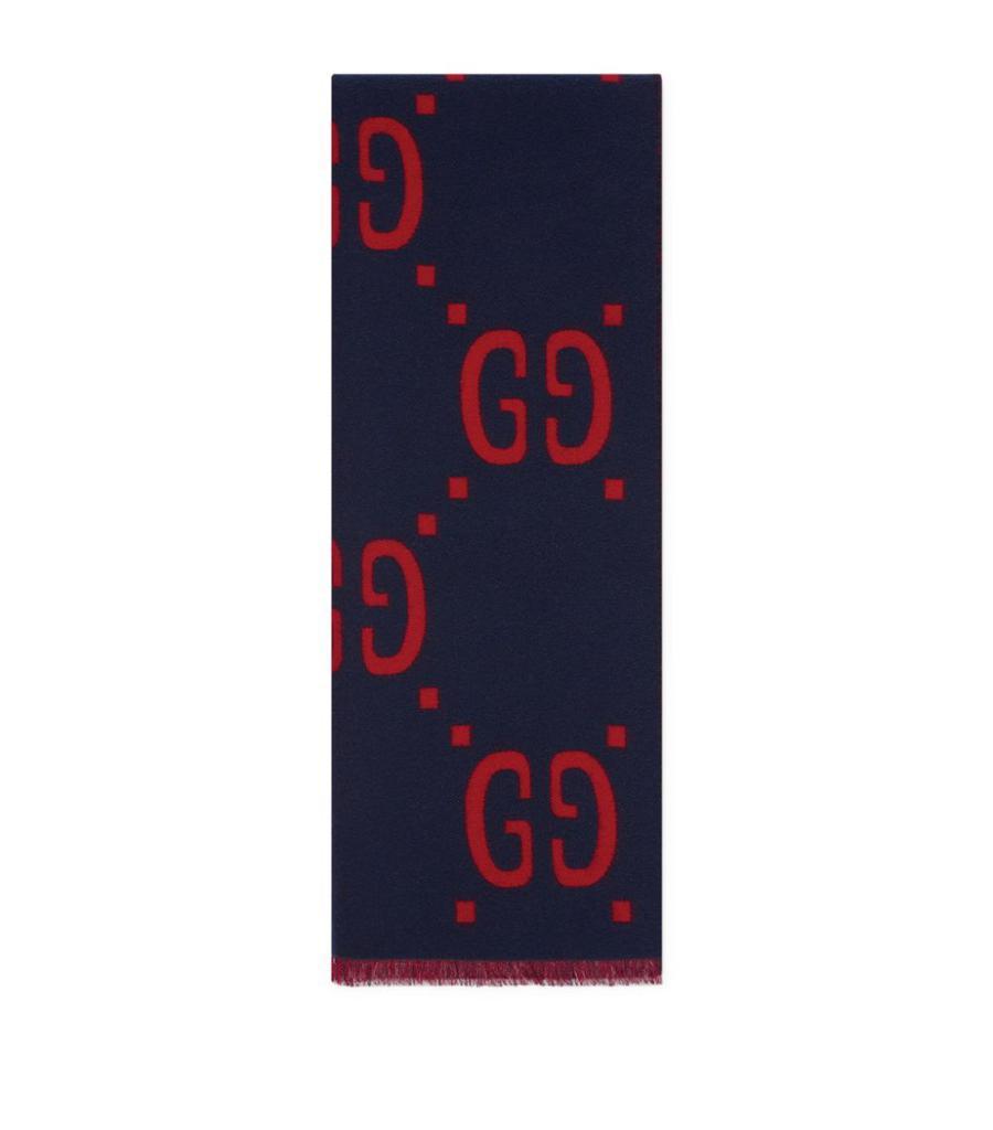 商品Gucci|Wool-Silk GG Supreme Scarf,价格¥3552,第4张图片详细描述