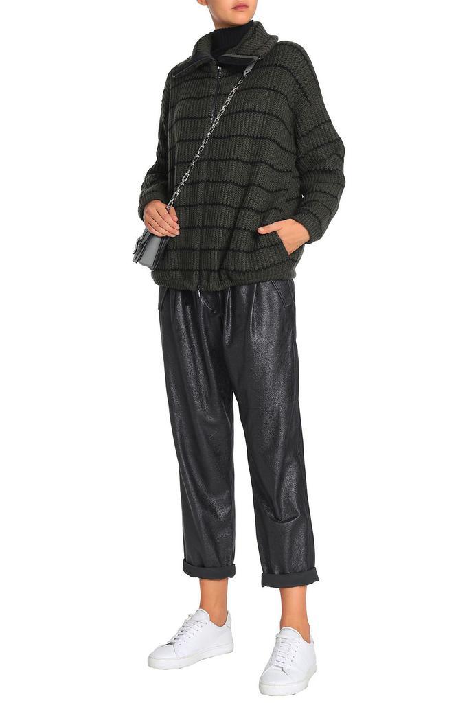 商品Brunello Cucinelli|Bead-embellished striped cashmere cardigan,价格¥11241,第7张图片详细描述