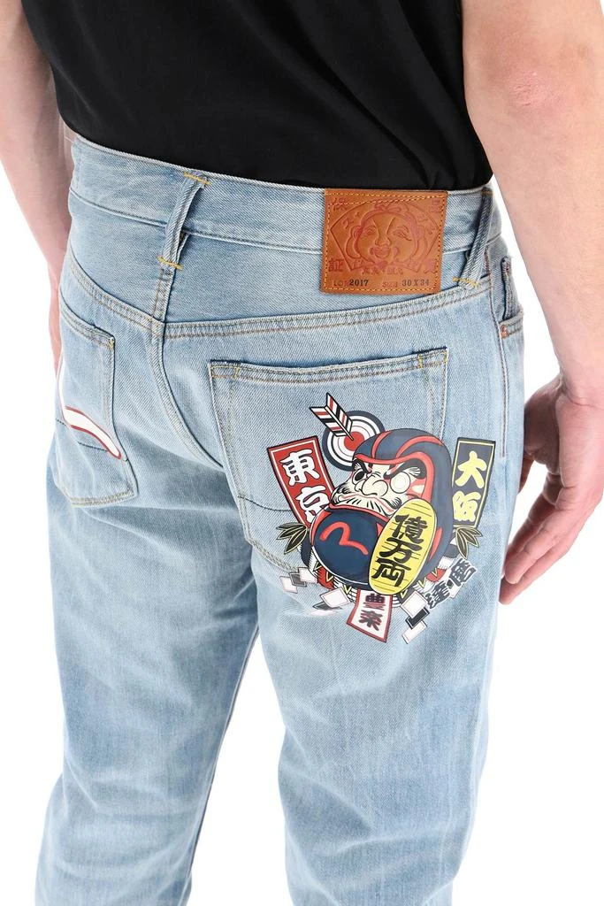 商品Evisu|DARUMA AND SEAGULL PRINTED JEANS,价格¥1445,第5张��图片详细描述