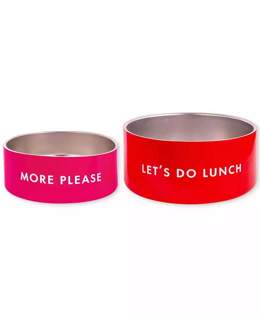 商品Kate Spade|Large Red & Pink Stainless Steel Dog Bowl,价格¥143,第3张图片详细描述