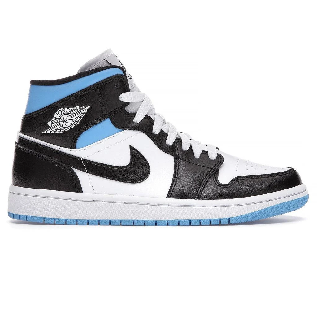 商品Jordan|Air Jordan 1 Mid University Blue Black White (W),价格¥2311,第1张图片
