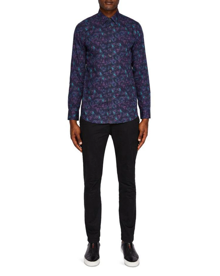 商品Ted Baker London|Ted Baker Karaf Palm Slim Fit Button-Down Shirt ,价格¥482,第3张图片详细描述