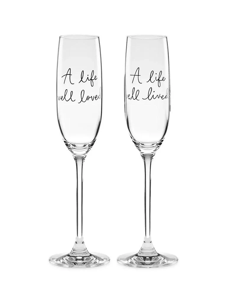 商品Kate Spade|A Charmed Life 2-Piece Toasting Flute Set,价格¥639,第1张图片