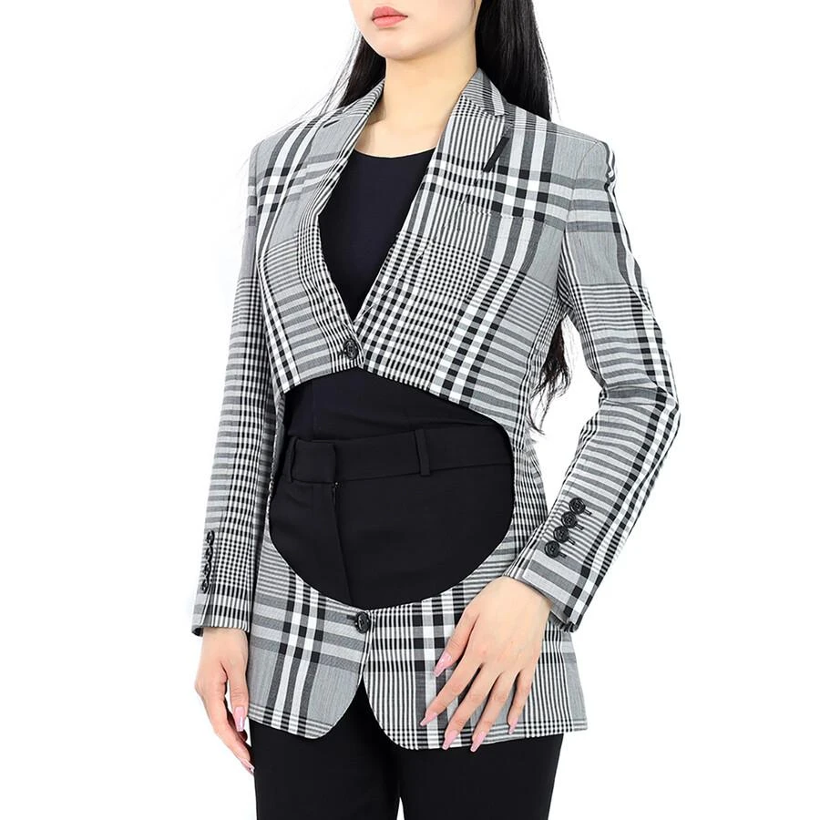商品Burberry|Ladies Check Single-breasted Technical Blazer,价格¥2549,第2张图片详细描述