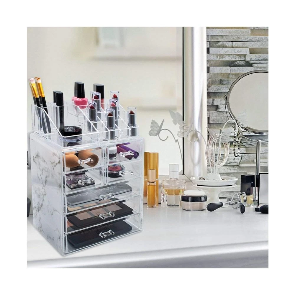 商品Sorbus|Cosmetics Makeup Storage Case Medium Display Sets - 3 Large 4 Small Drawers + Top,价格¥488,第4张图片详细描述