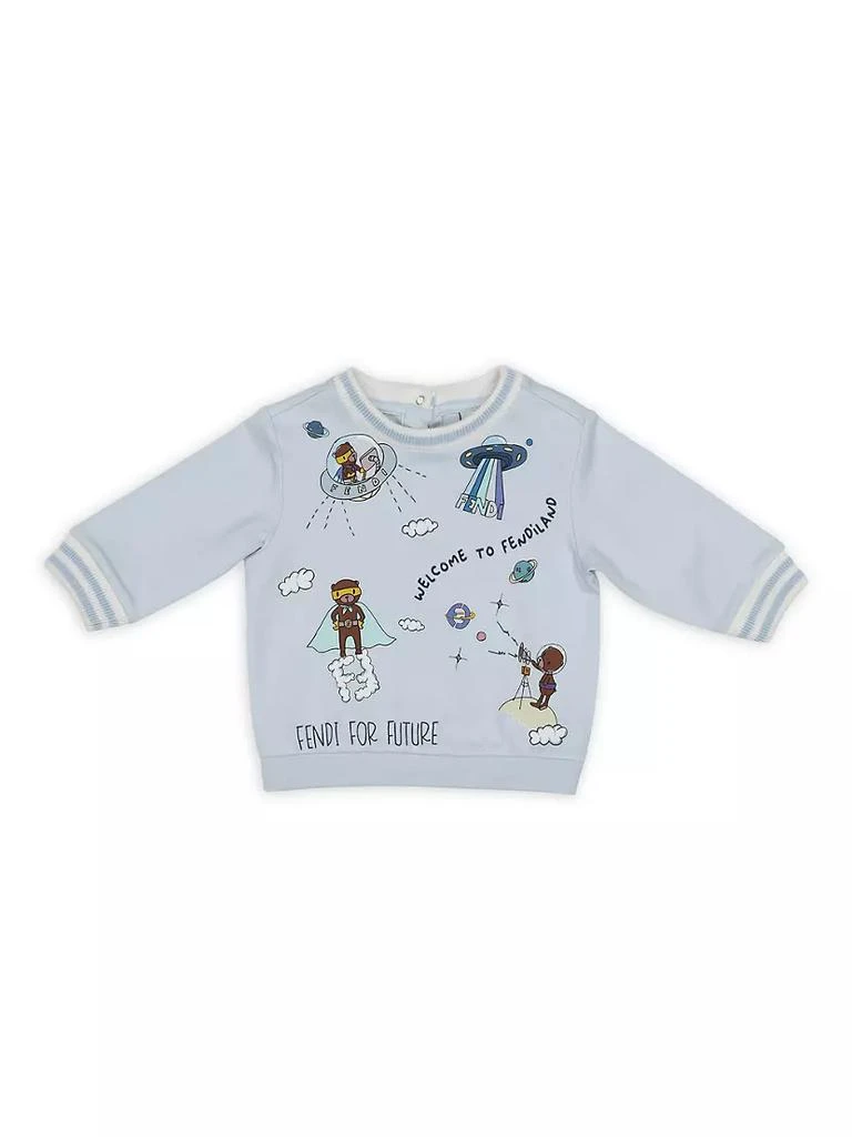商品Fendi|Baby Girl's Teddy Bear Print Sweatshirt,价格¥2287,第1张图片