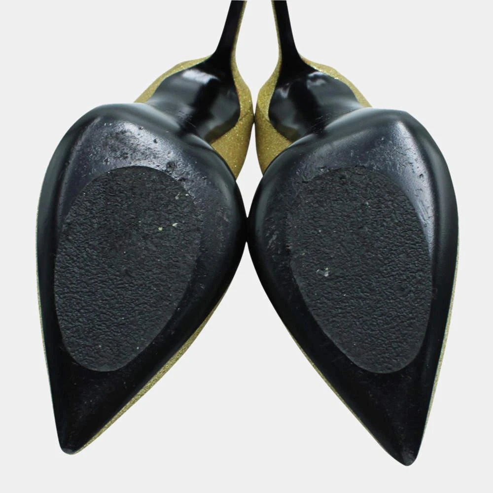 商品[二手商品] Yves Saint Laurent|Saint Laurent Paris Green Glitter Pointed Toe Heels Size EU 38.5,价格¥2990,第5张图片详细描述