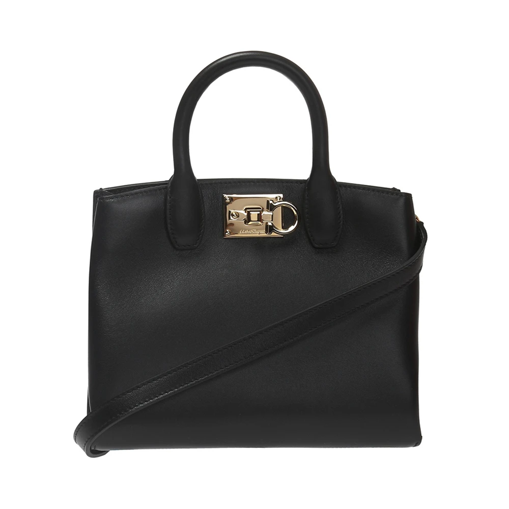 商品[国内直发] Salvatore Ferragamo|Salvatore Ferragamo 菲拉格慕 黑色女士手提包 21-H288-699606,价格¥8076,第1张图片