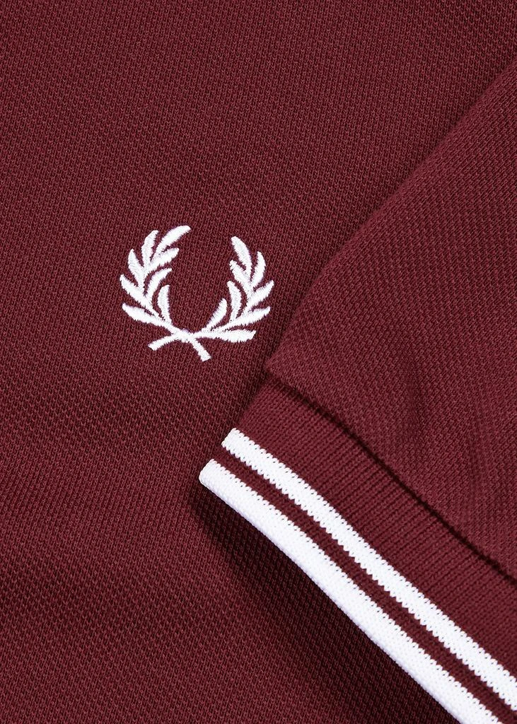 商品Fred Perry|M3600 burgundy piqué cotton polo shirt,价格¥791,第5张图片详细描述